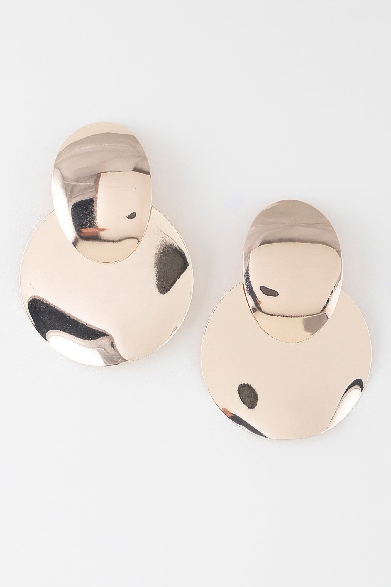Shiny Modern Disc Earrings - That Janis Style