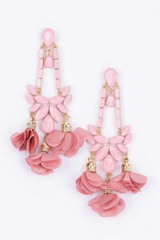 Flower Rhinestone Earring - That Janis Style