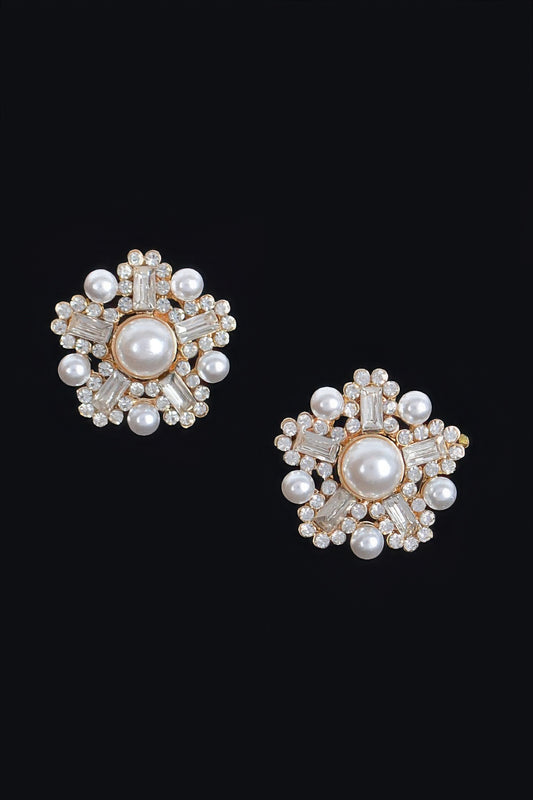 Starburst Faux Pearl Earrings - That Janis Style