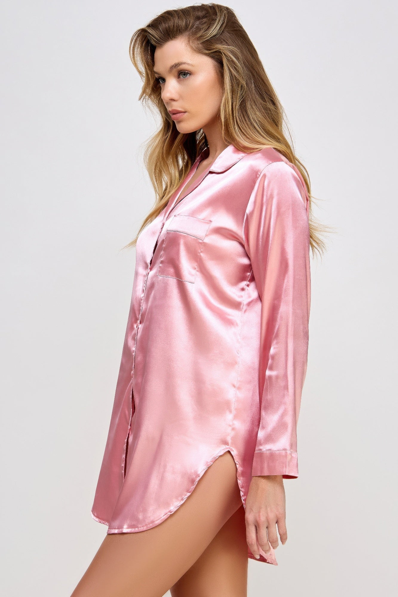 Kimberly Satin Sleepshirt - That Janis Style