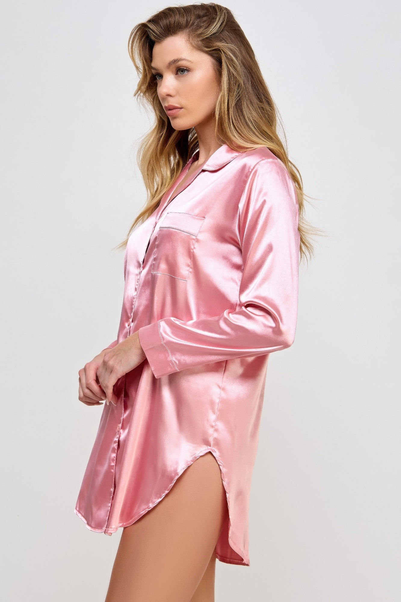 Kimberly Satin Sleepshirt - That Janis Style