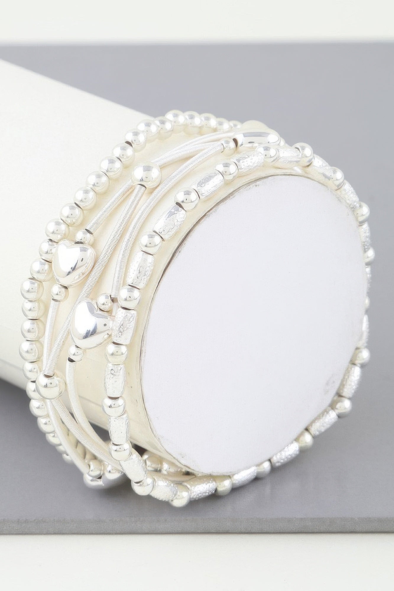 Multi Heart Coil Beaded Bracelet - That Janis Style
