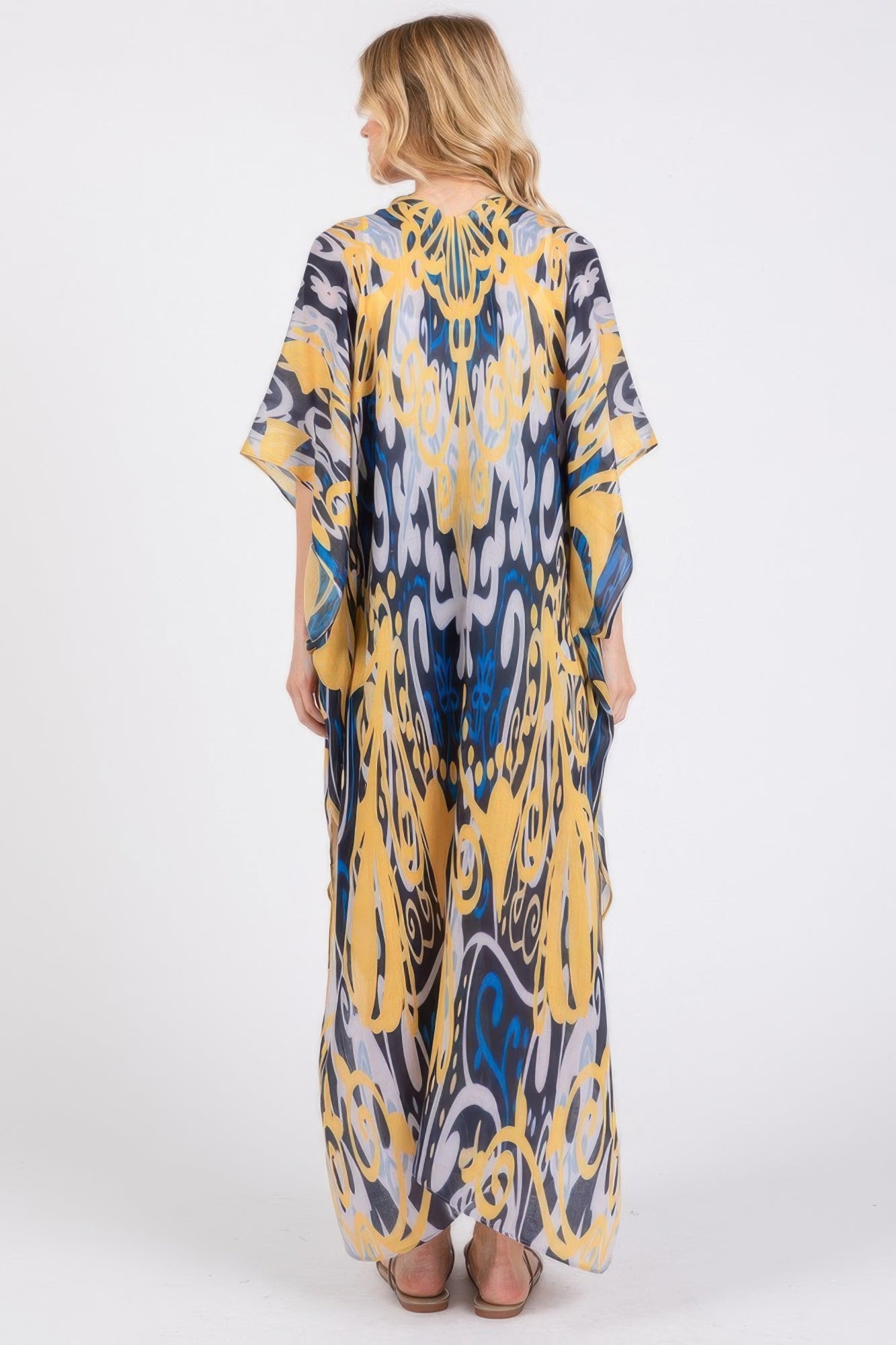 Boho Print Open Front Long Kimono - That Janis Style