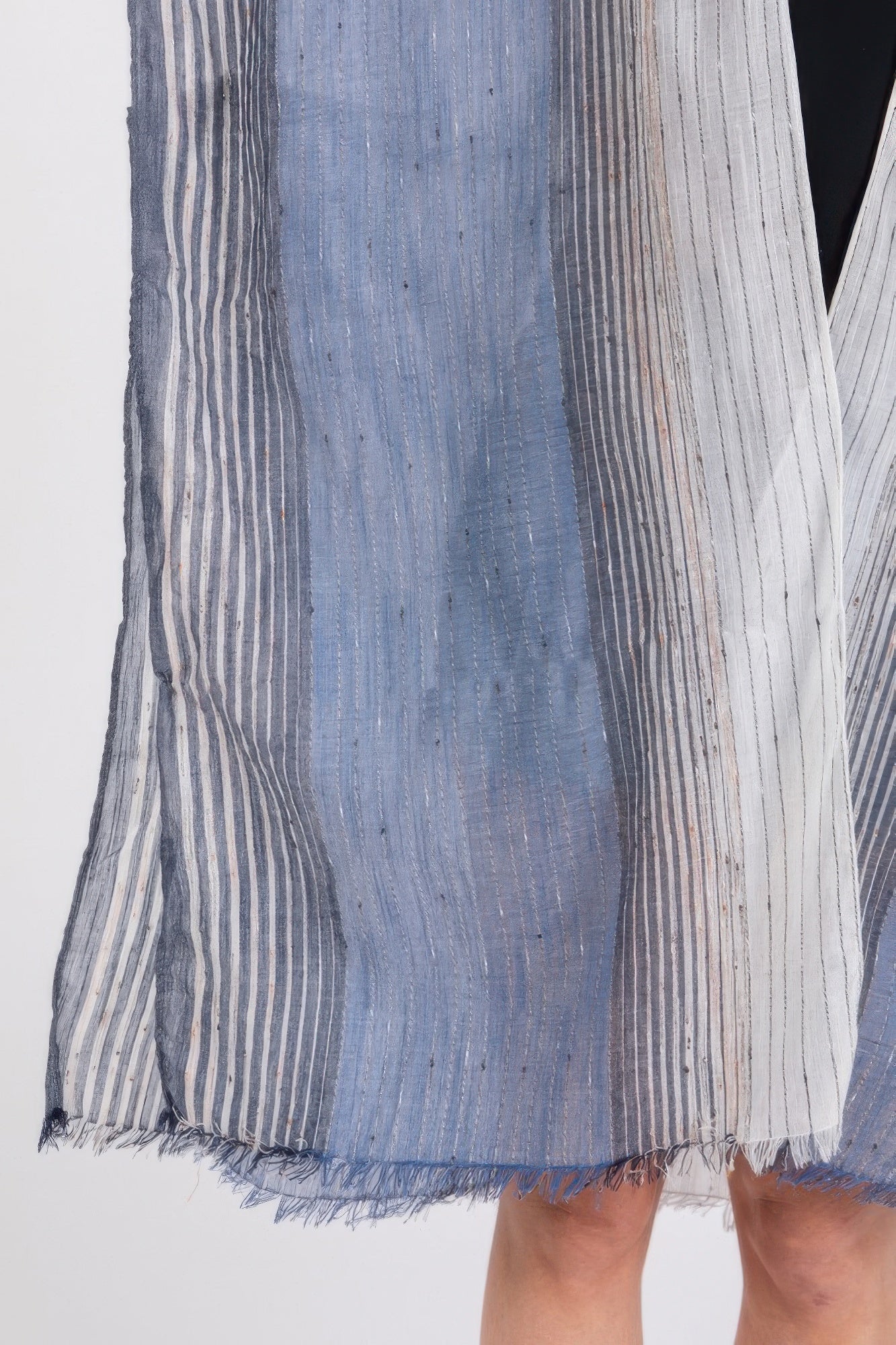 Striped Two Tone Cover Up Kimono - That Janis Style