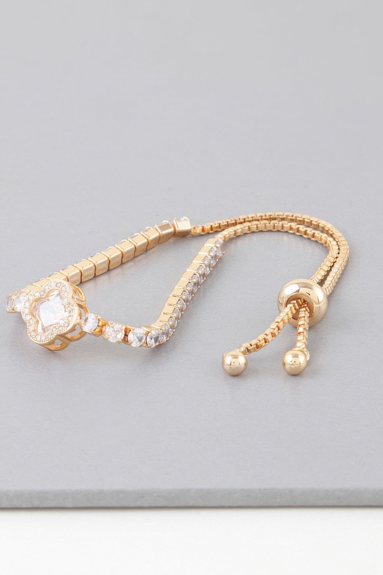Crystal Clover Rhinestone Bracelet - That Janis Style