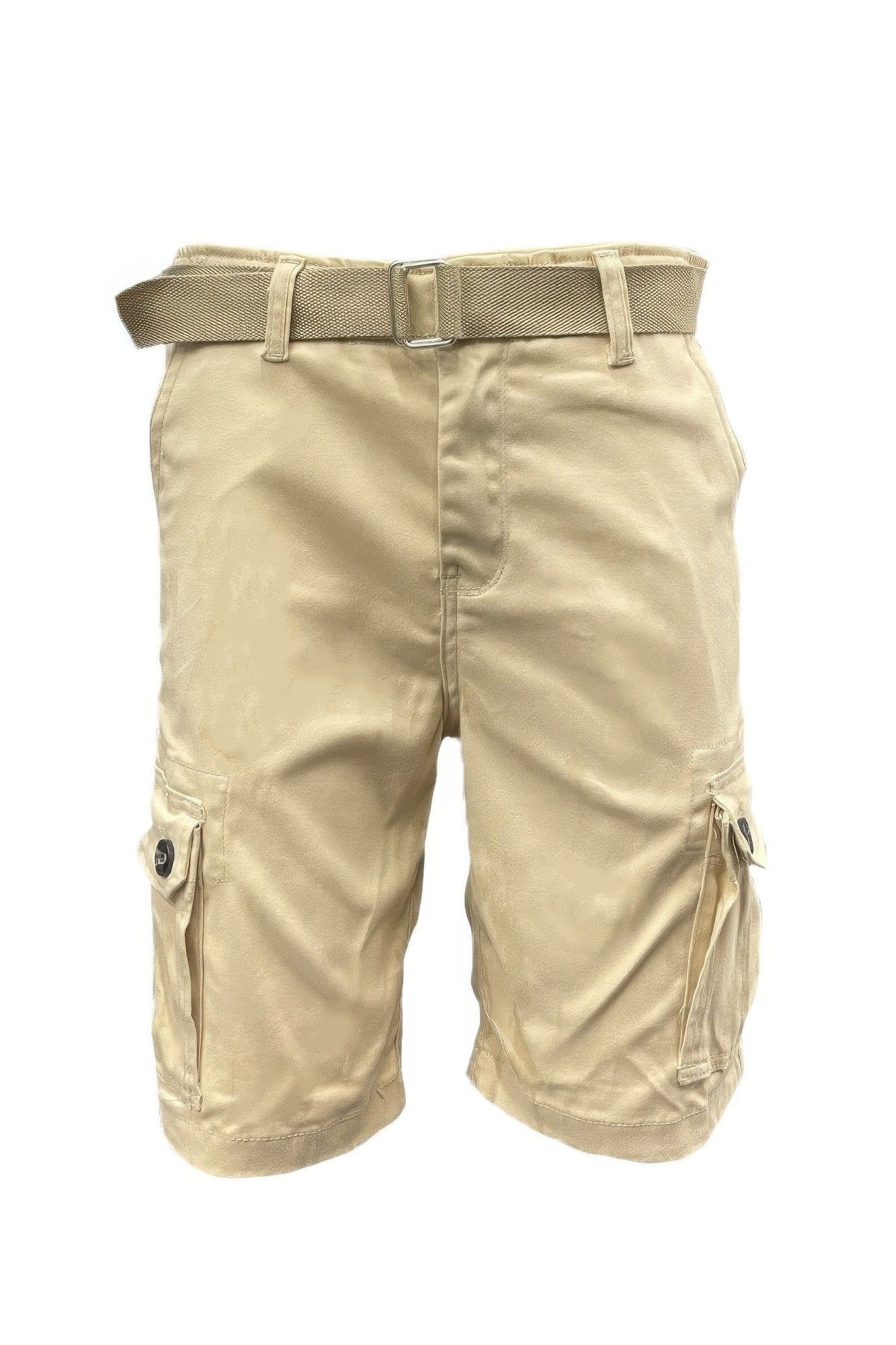 Mens Belted Cargo Shorts With Pockets - That Janis Style