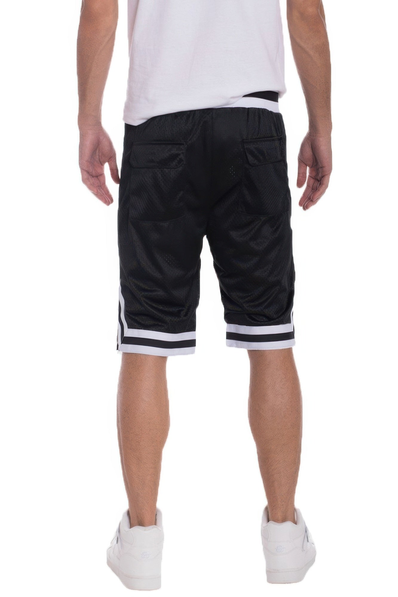 Striped Band Solid Basketball Shorts - That Janis Style