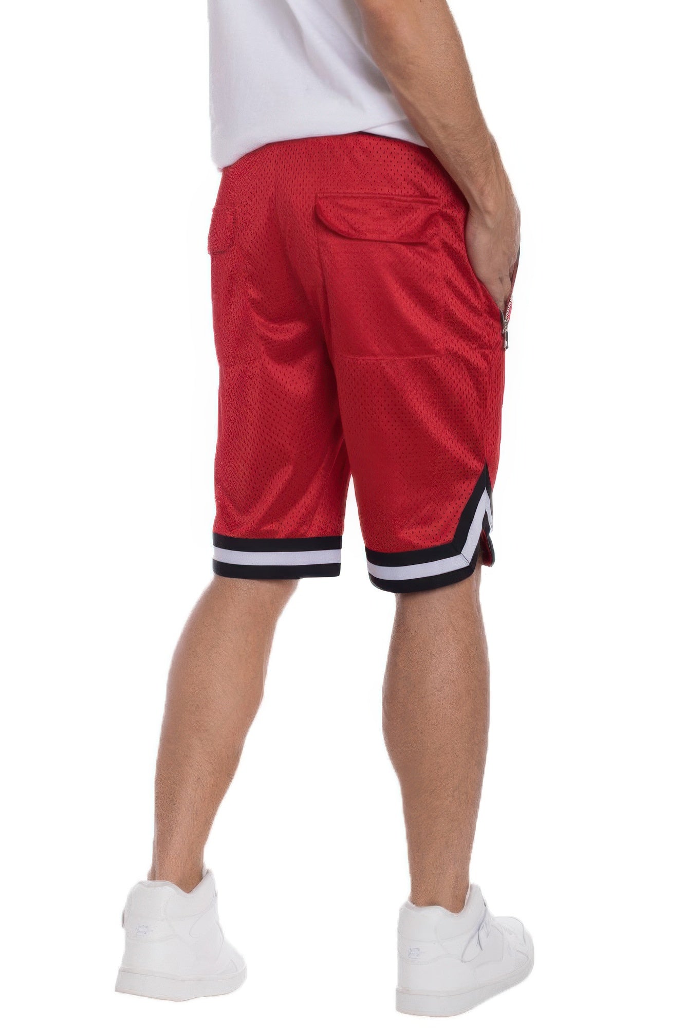 Striped Band Solid Basketball Shorts - That Janis Style