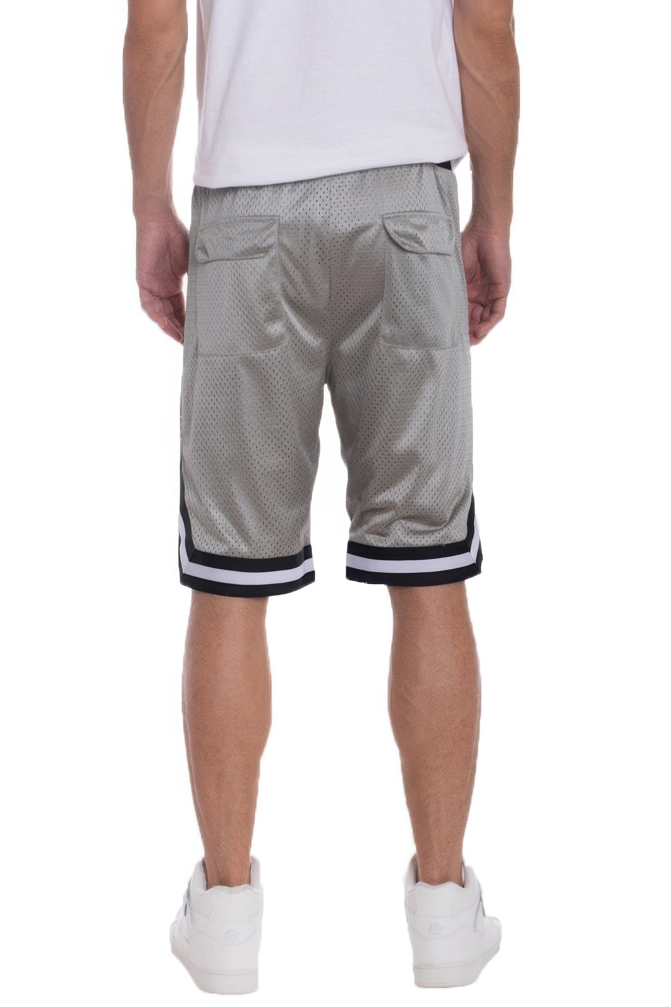 Striped Band Solid Basketball Shorts - That Janis Style
