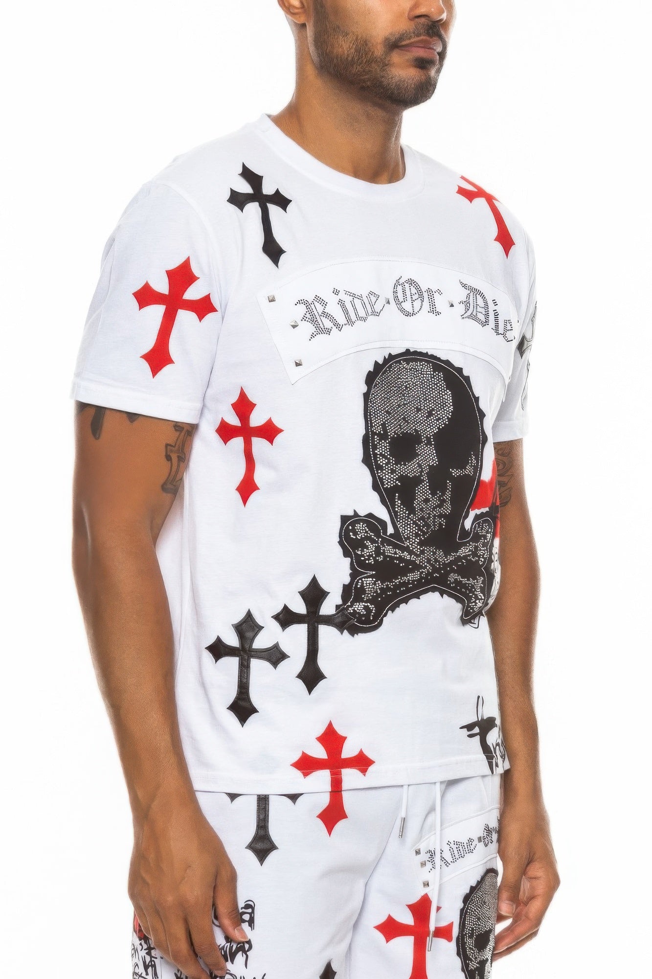Cotton Print Chome Cross Thirt - That Janis Style