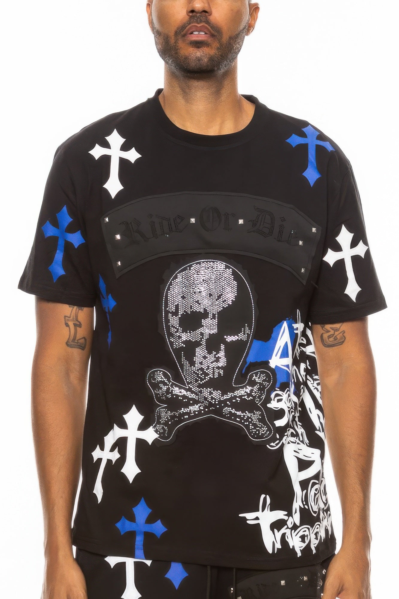 Cotton Print Chome Cross Thirt - That Janis Style