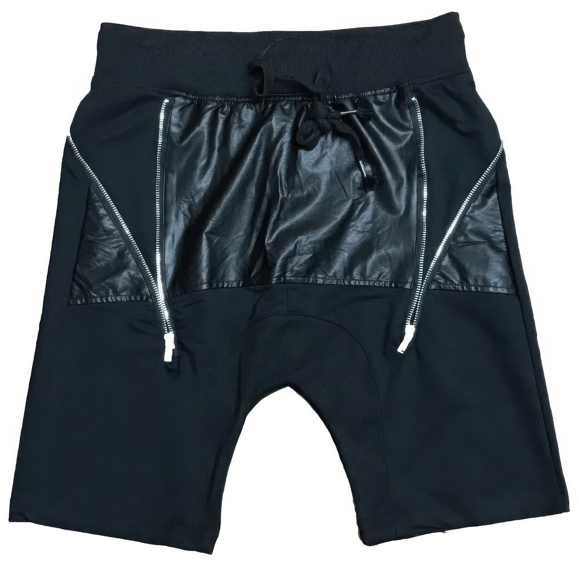 Leather Front Moto Short Pants - That Janis Style