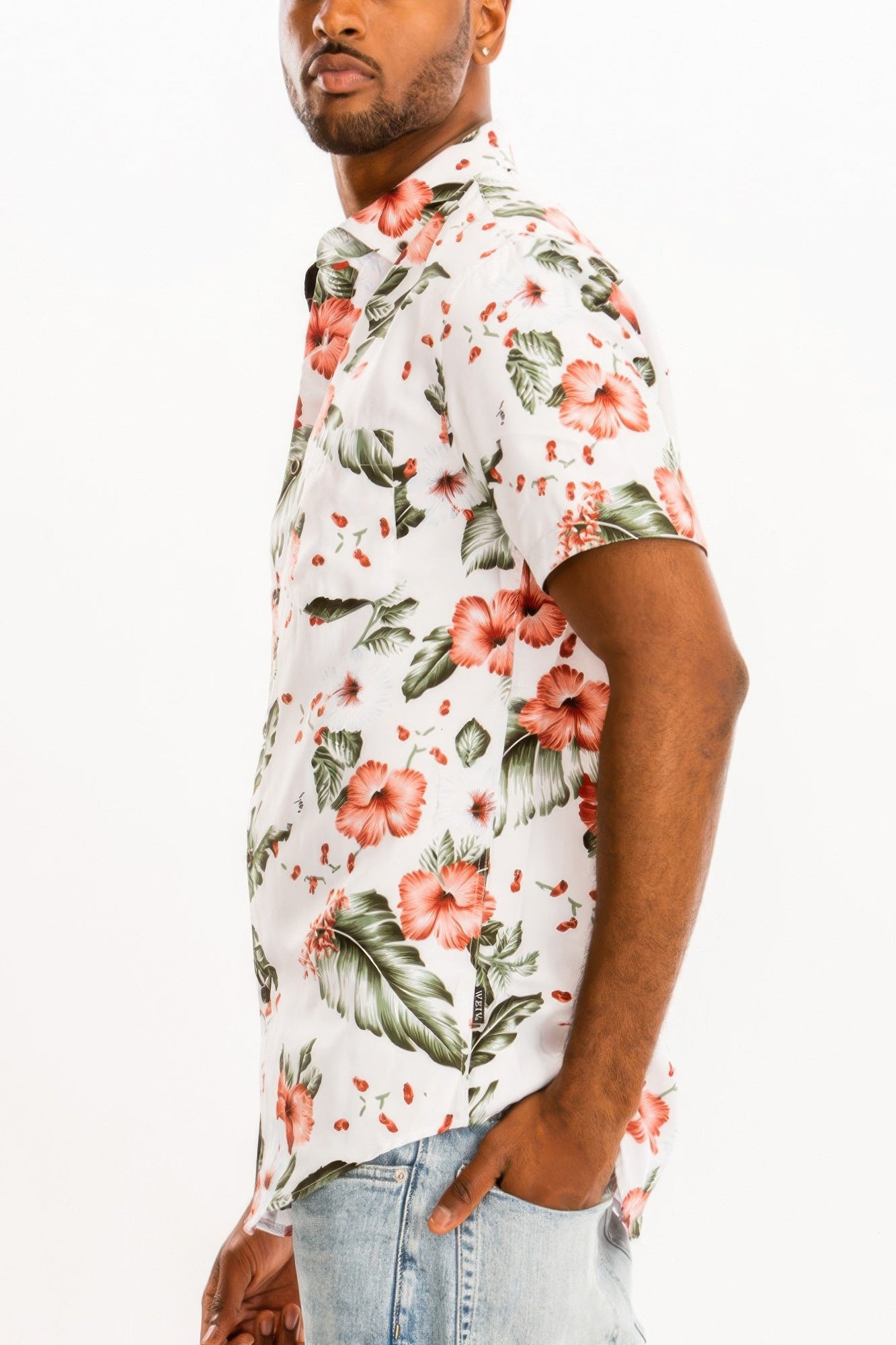 Hawaiian Print Button Down Shirt - That Janis Style