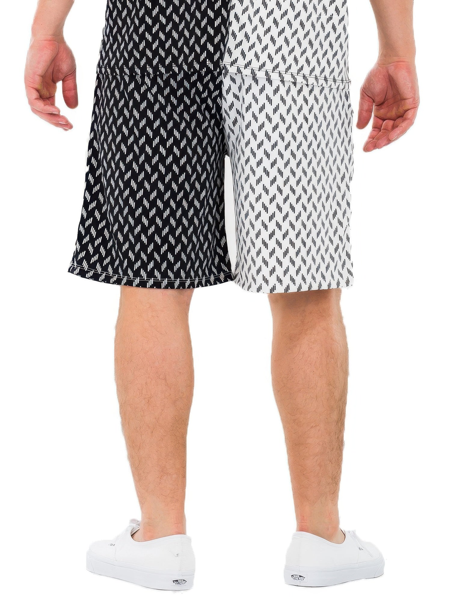 Mens Diamond Two Tone Print Shorts - That Janis Style